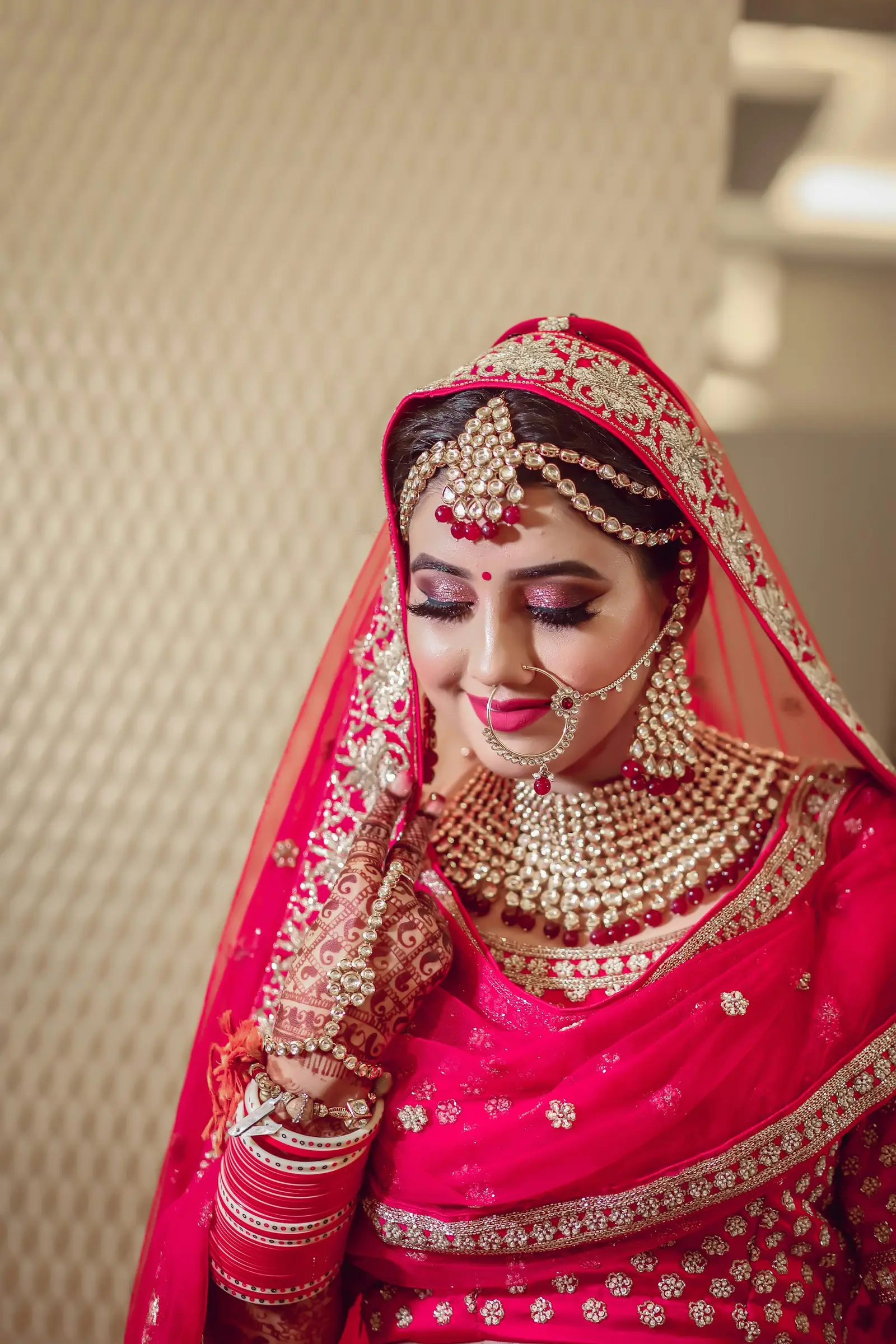 Pastel bridal look