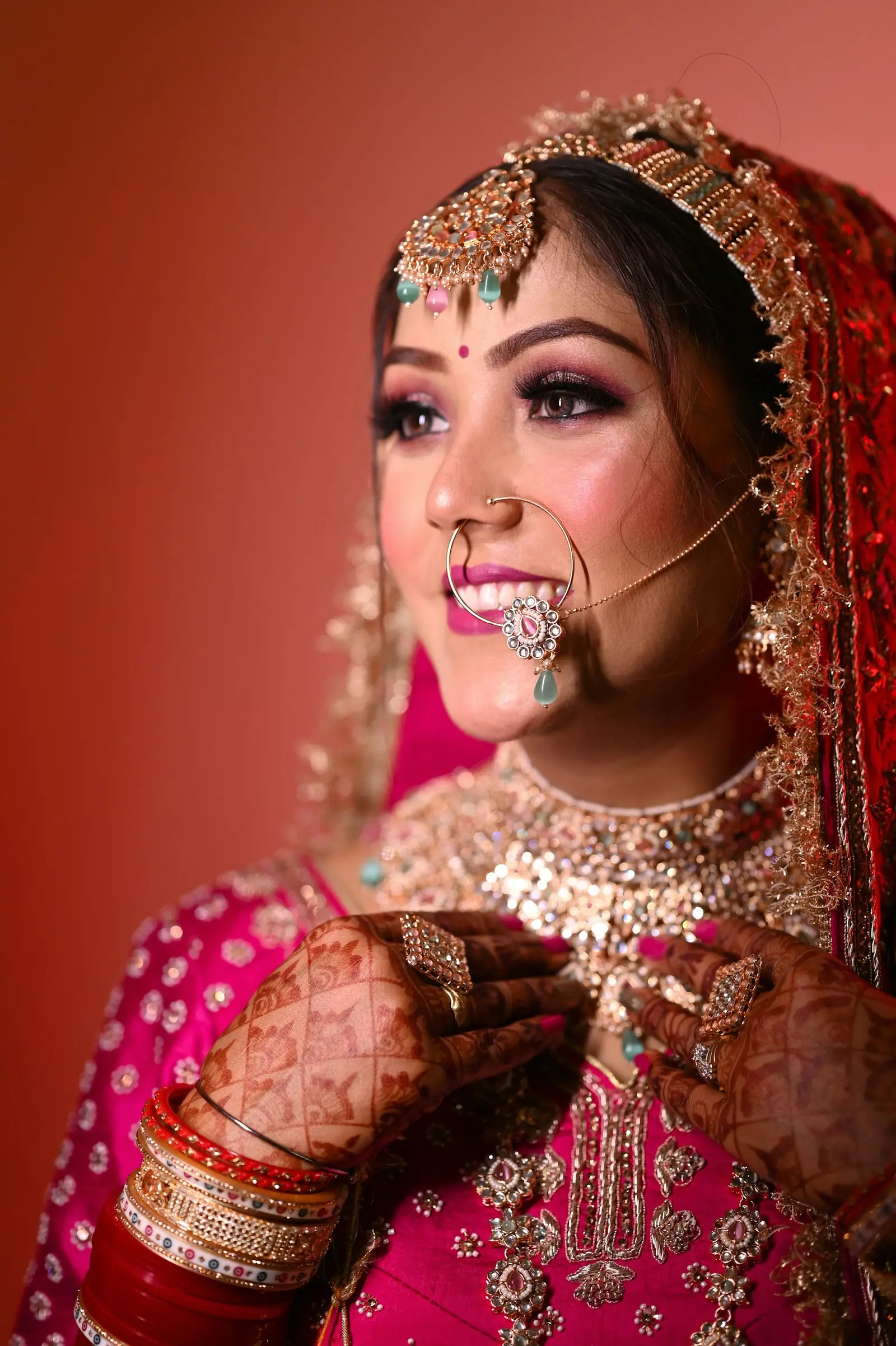 Classic red bridal